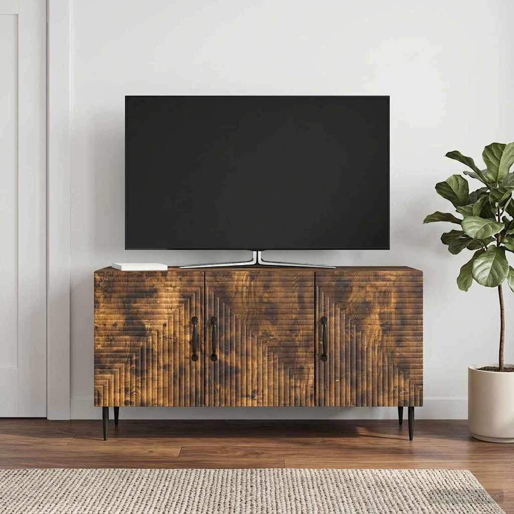 TV-skab Røget eg 99 x 34,5 x 50 cm Konstrueret træ