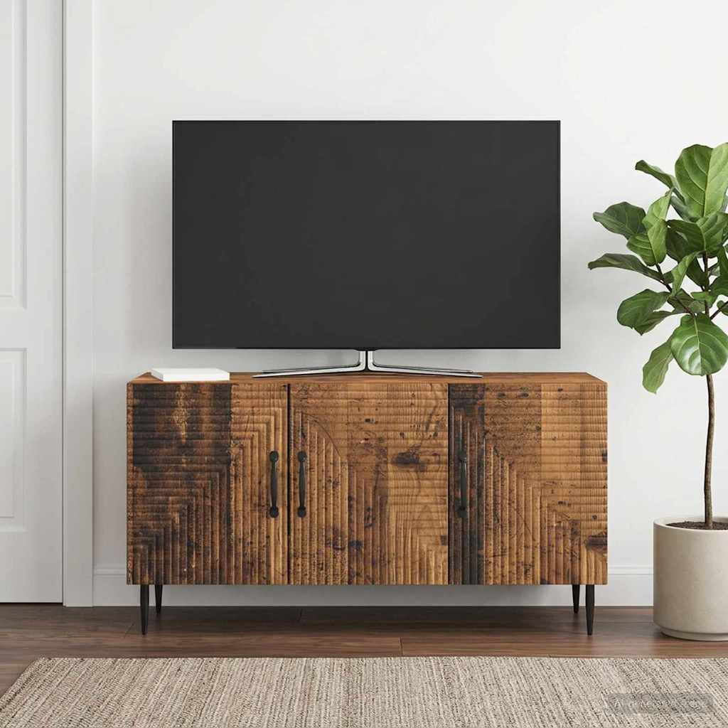 TV-skab Gammelt træ 99 x 34,5 x 50 cm Konstrueret træ