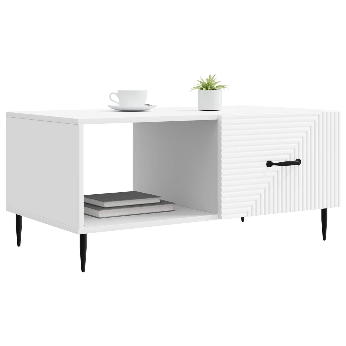 Sofabord Hvid 90 x 50 x 40 cm Konstrueret træ