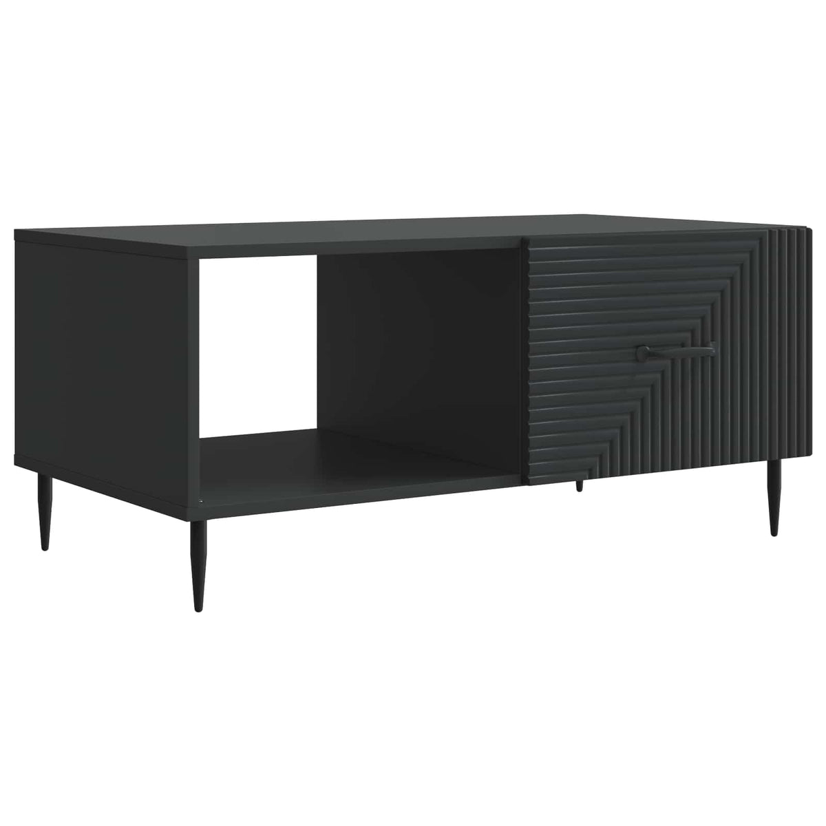 Sofabord Sort 90 x 50 x 40 cm Konstrueret træ