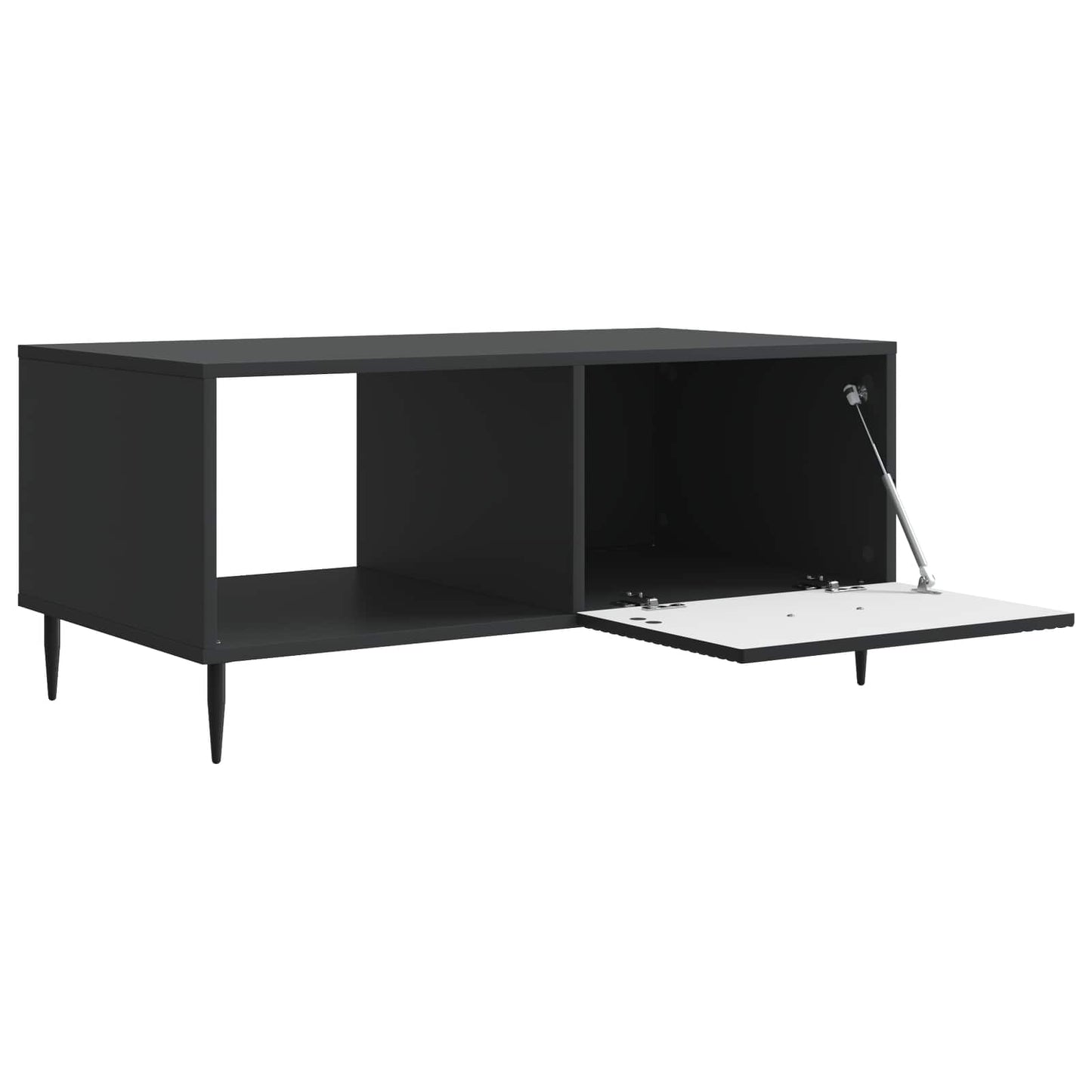Sofabord Sort 90 x 50 x 40 cm Konstrueret træ