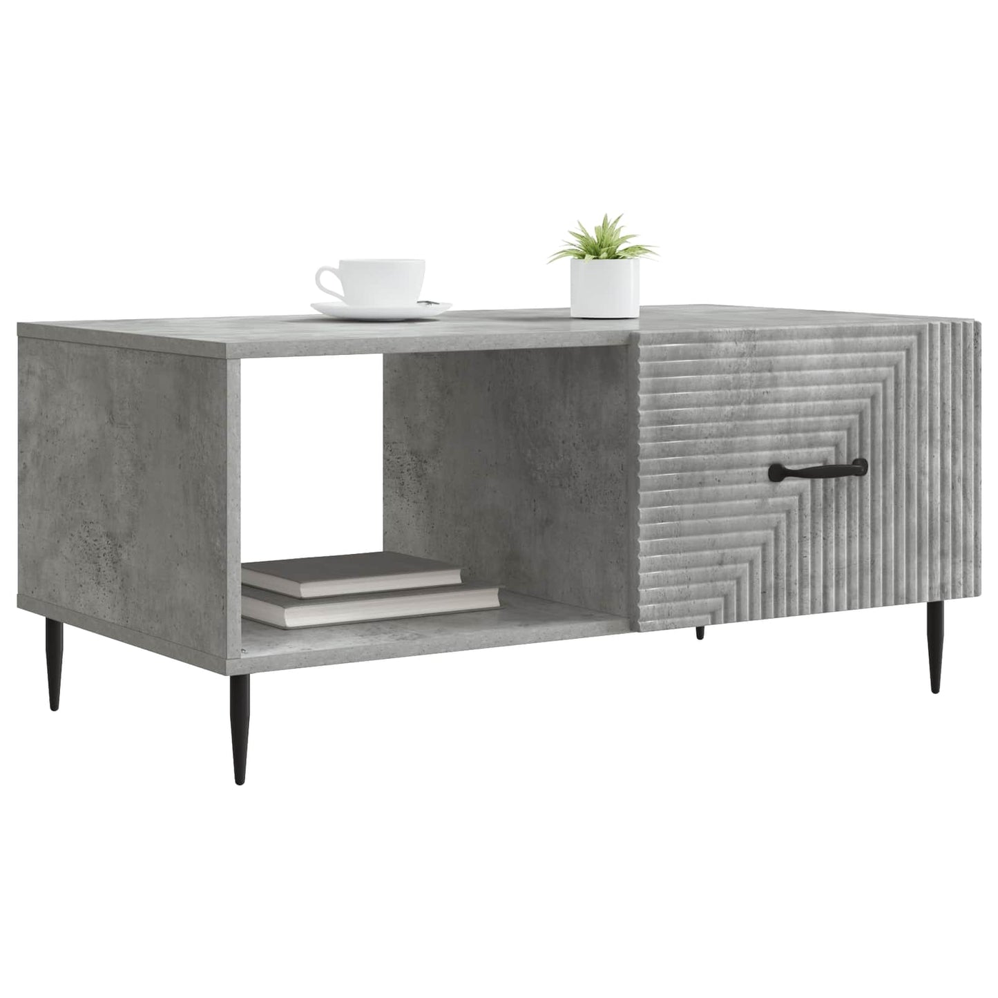 Sofabord Betongrå 90 x 50 x 40 cm Konstrueret træ