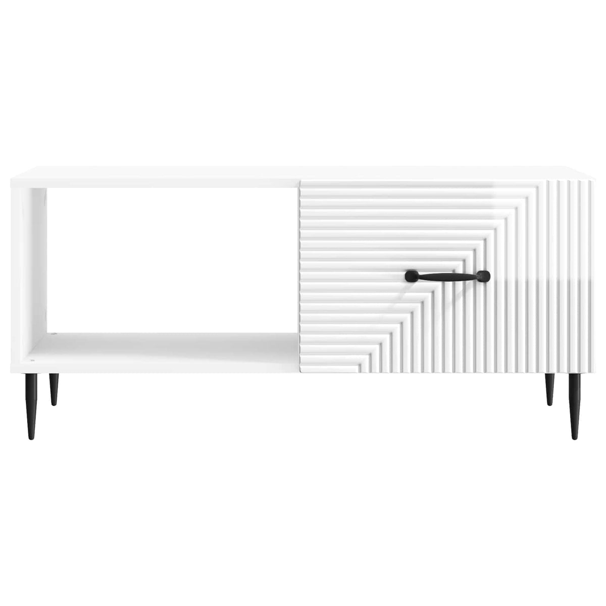 Sofabord Hvid højglans 90 x 50 x 40 cm Konstrueret træ
