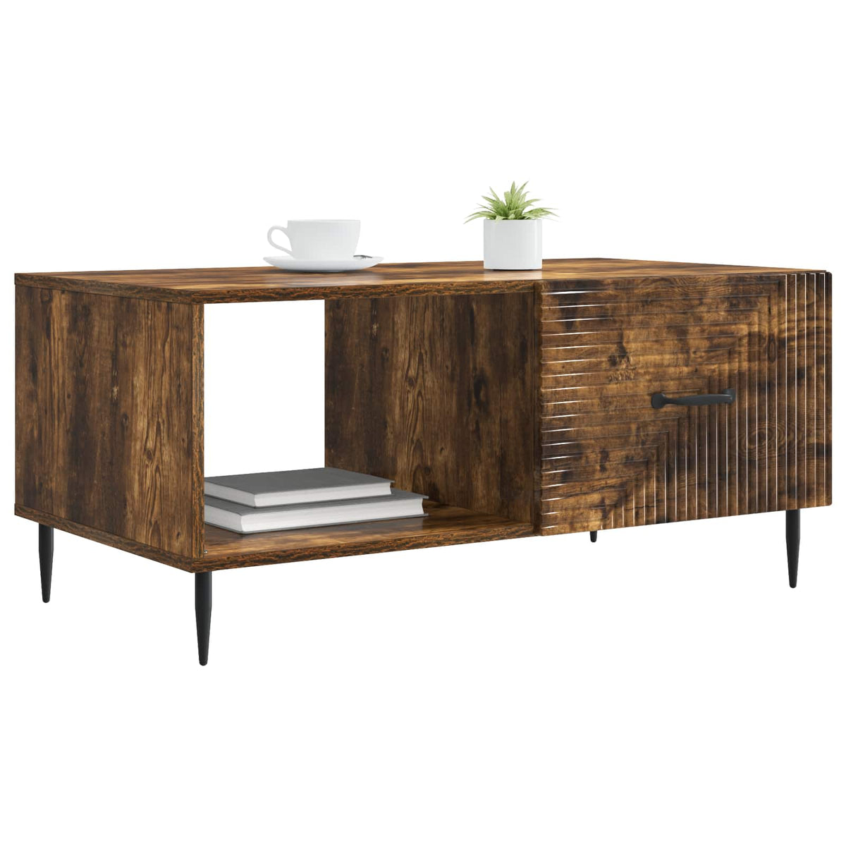 Sofabord Røget eg 90 x 50 x 40 cm Konstrueret træ