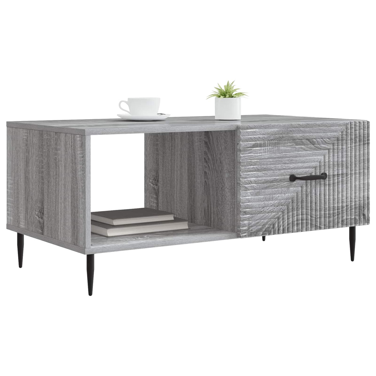 Sofabord Grå sonoma-eg 90 x 50 x 40 cm Konstrueret træ