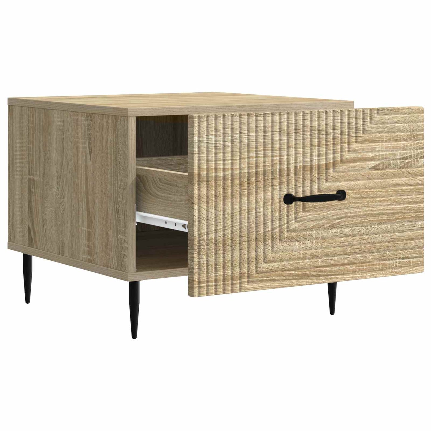Sofabord med skuffe Sonoma-eg 49 x 50 x 40 cm Konstrueret træ