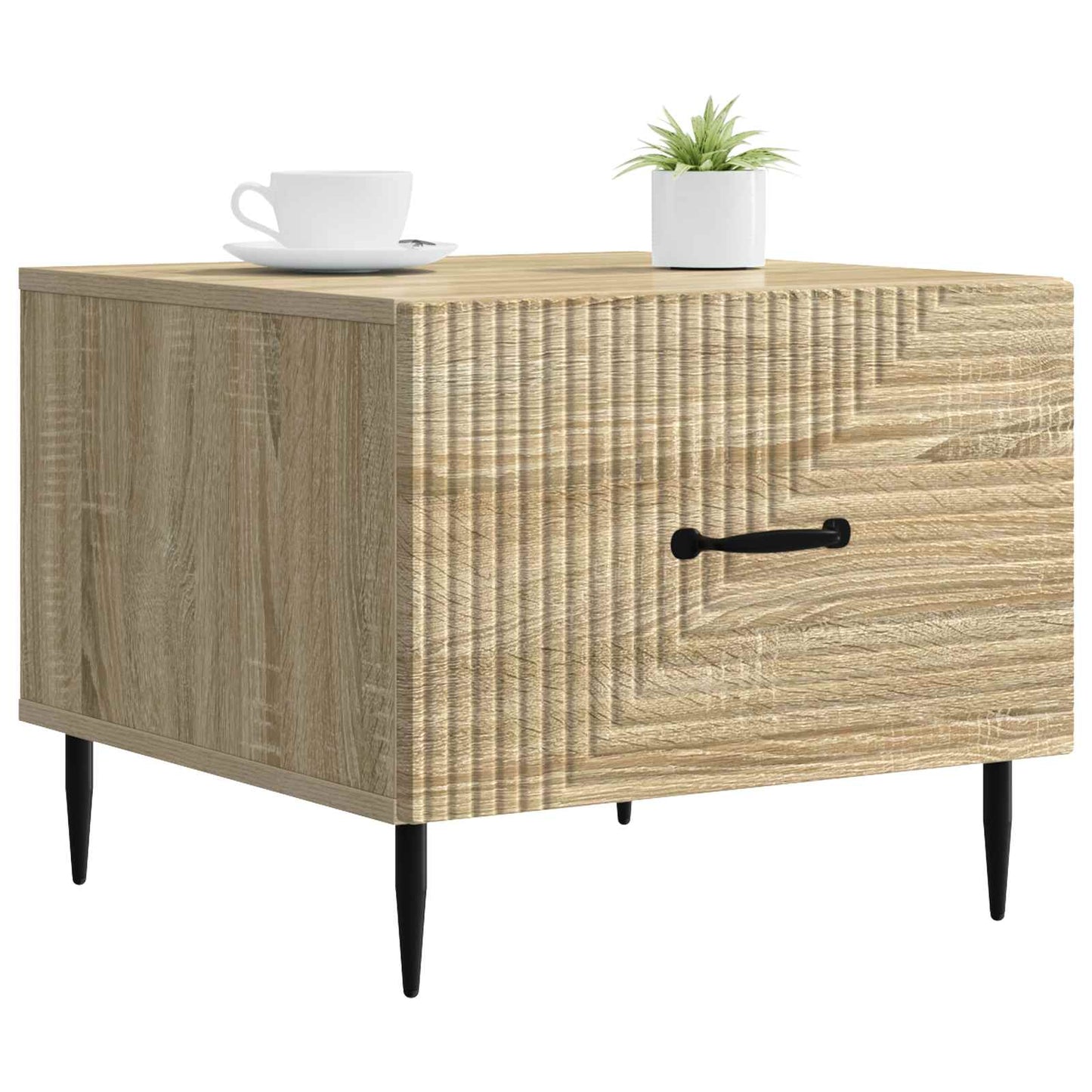 Sofabord med skuffe Sonoma-eg 49 x 50 x 40 cm Konstrueret træ