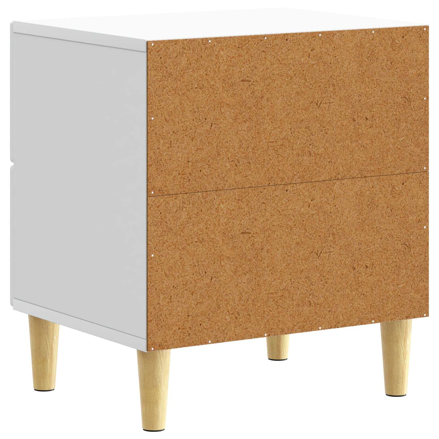 Sengebord 2 stk. Hvid 43 x 34,5 x 48 cm Konstrueret træ
