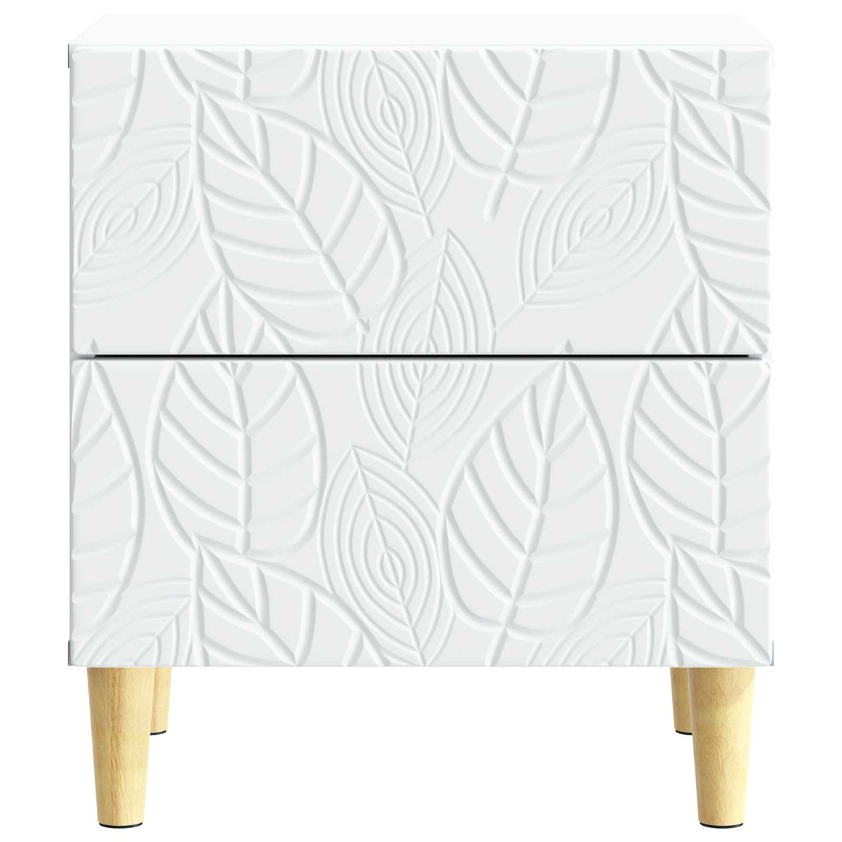 Sengebord 2 stk. Hvid 43 x 34,5 x 48 cm Konstrueret træ