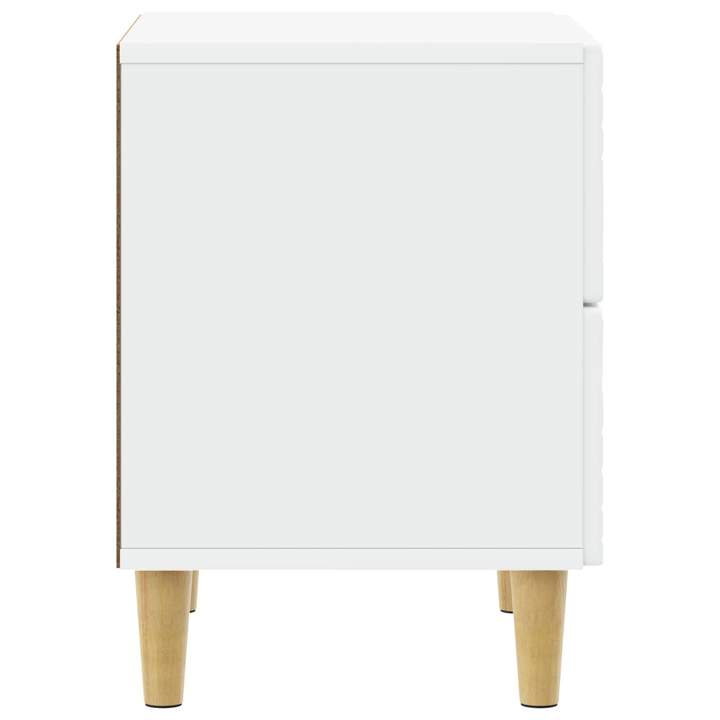 Sengebord 2 stk. Hvid 43 x 34,5 x 48 cm Konstrueret træ