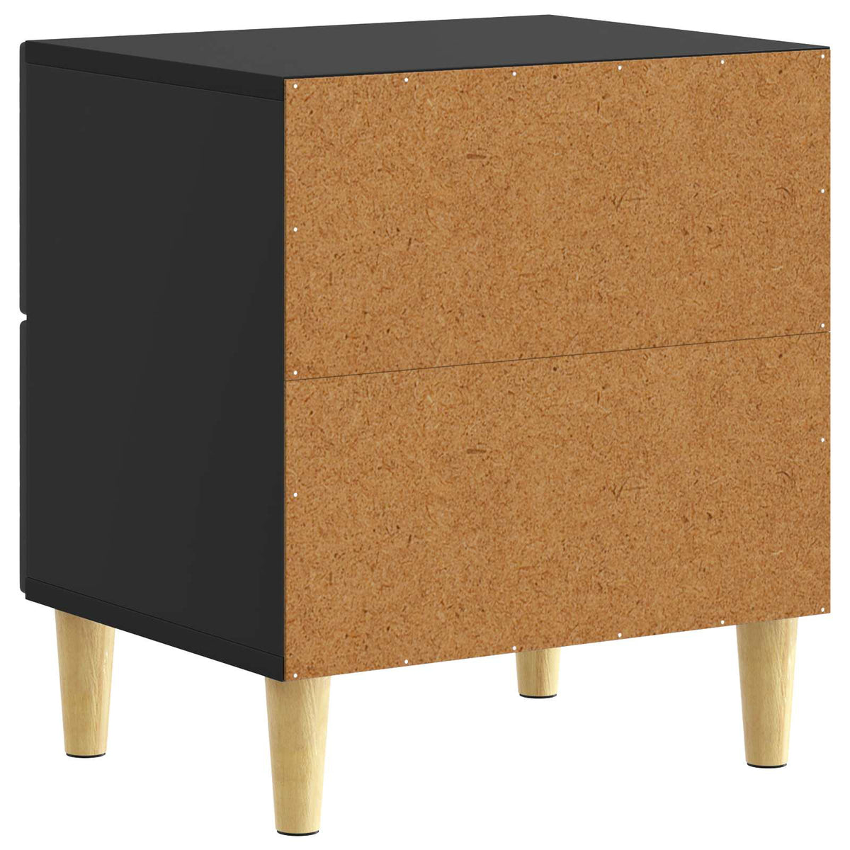 Sengebord 2 stk. Sort 43 x 34,5 x 48 cm Konstrueret træ