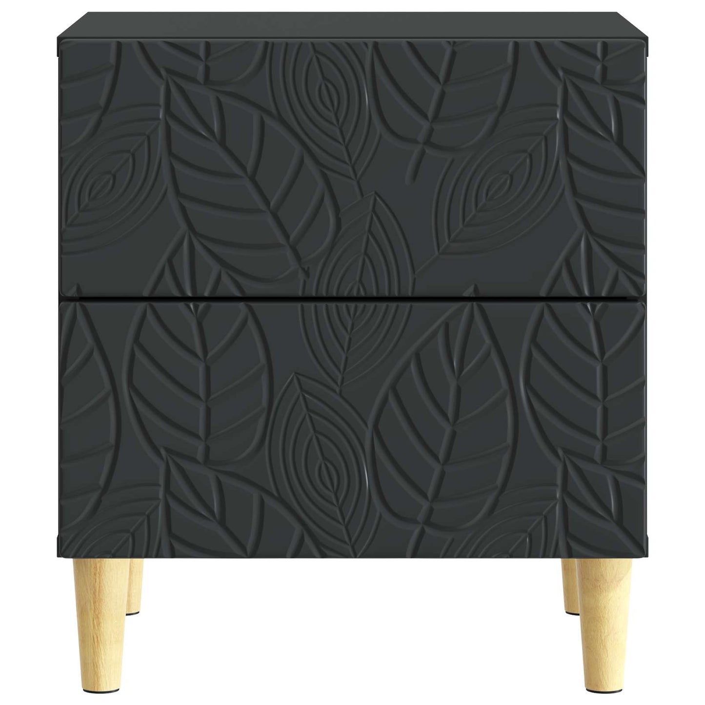 Sengebord 2 stk. Sort 43 x 34,5 x 48 cm Konstrueret træ