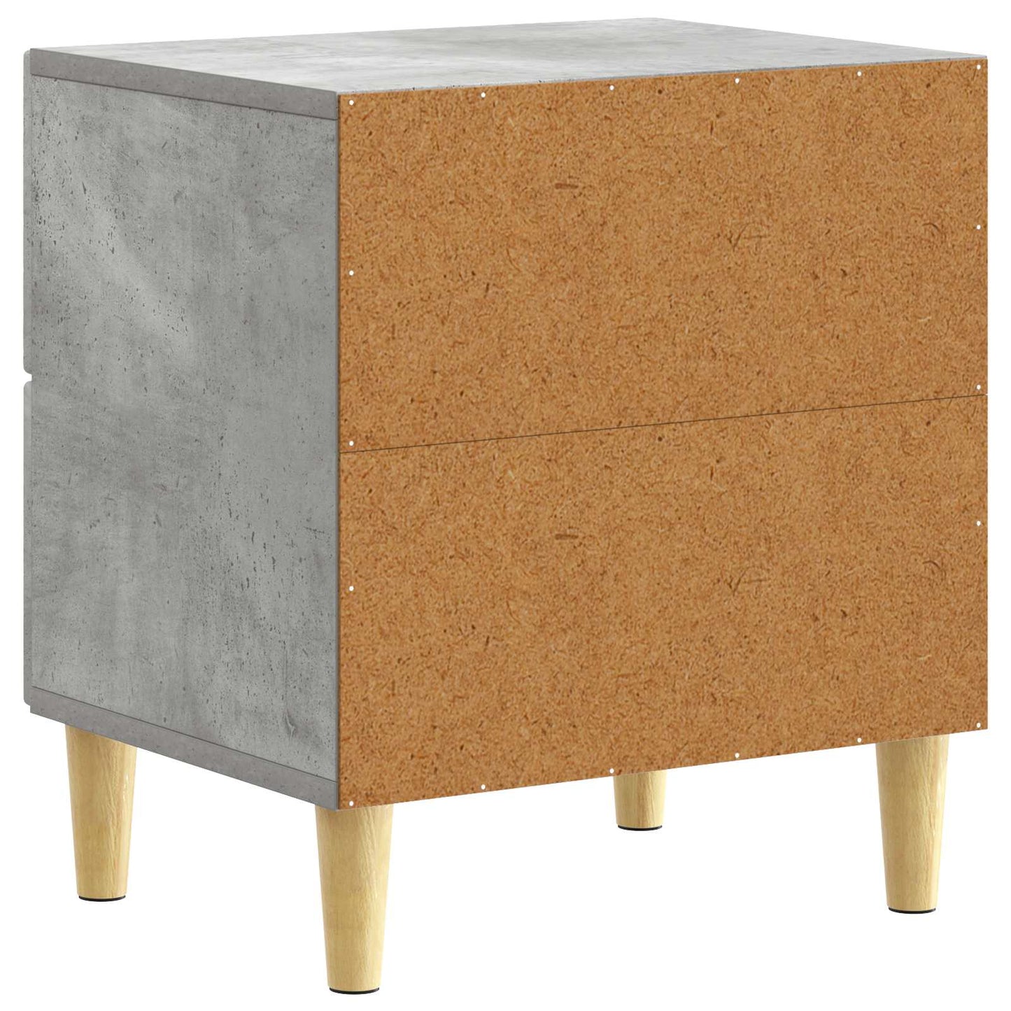 Sengebord 2 stk. Betongrå 43 x 34,5 x 48 cm Konstrueret træ