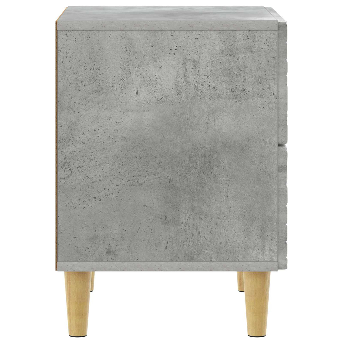 Sengebord 2 stk. Betongrå 43 x 34,5 x 48 cm Konstrueret træ