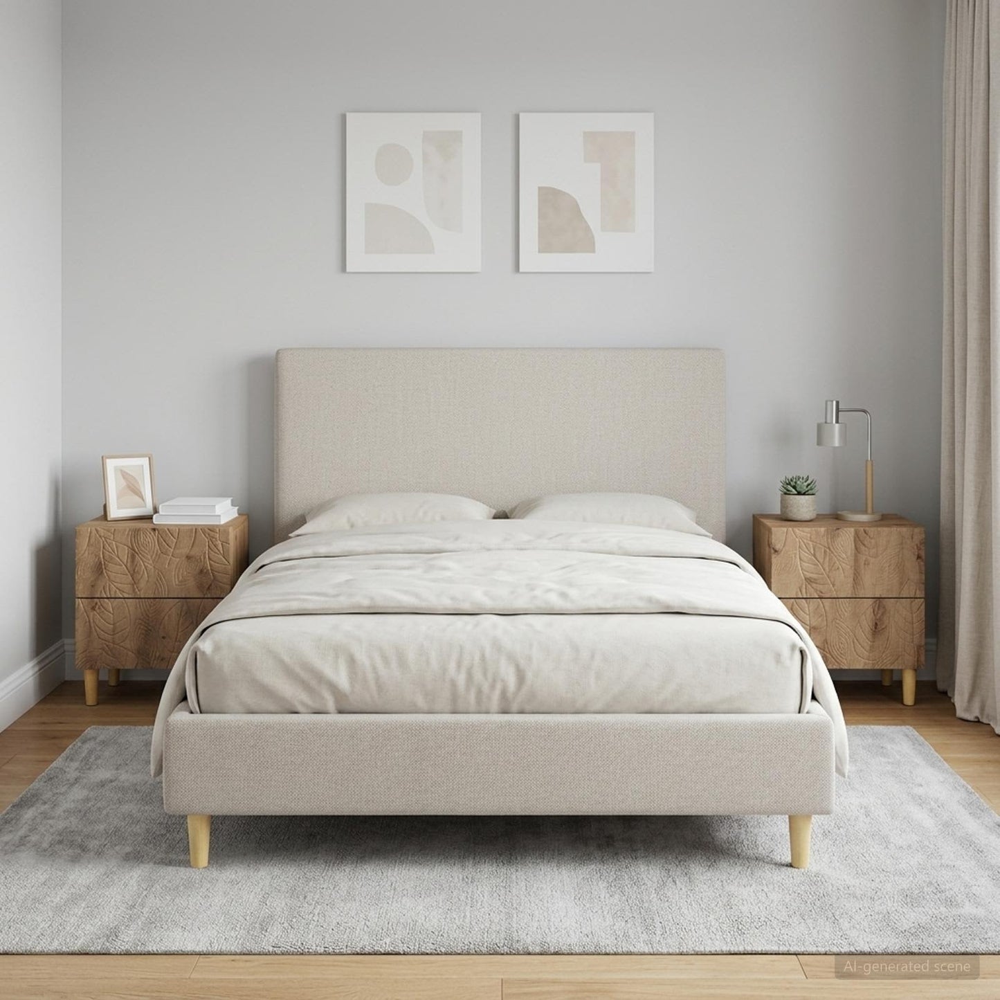 Sengebord 2 stk. Artisan-eg 43 x 34,5 x 48 cm Konstrueret træ