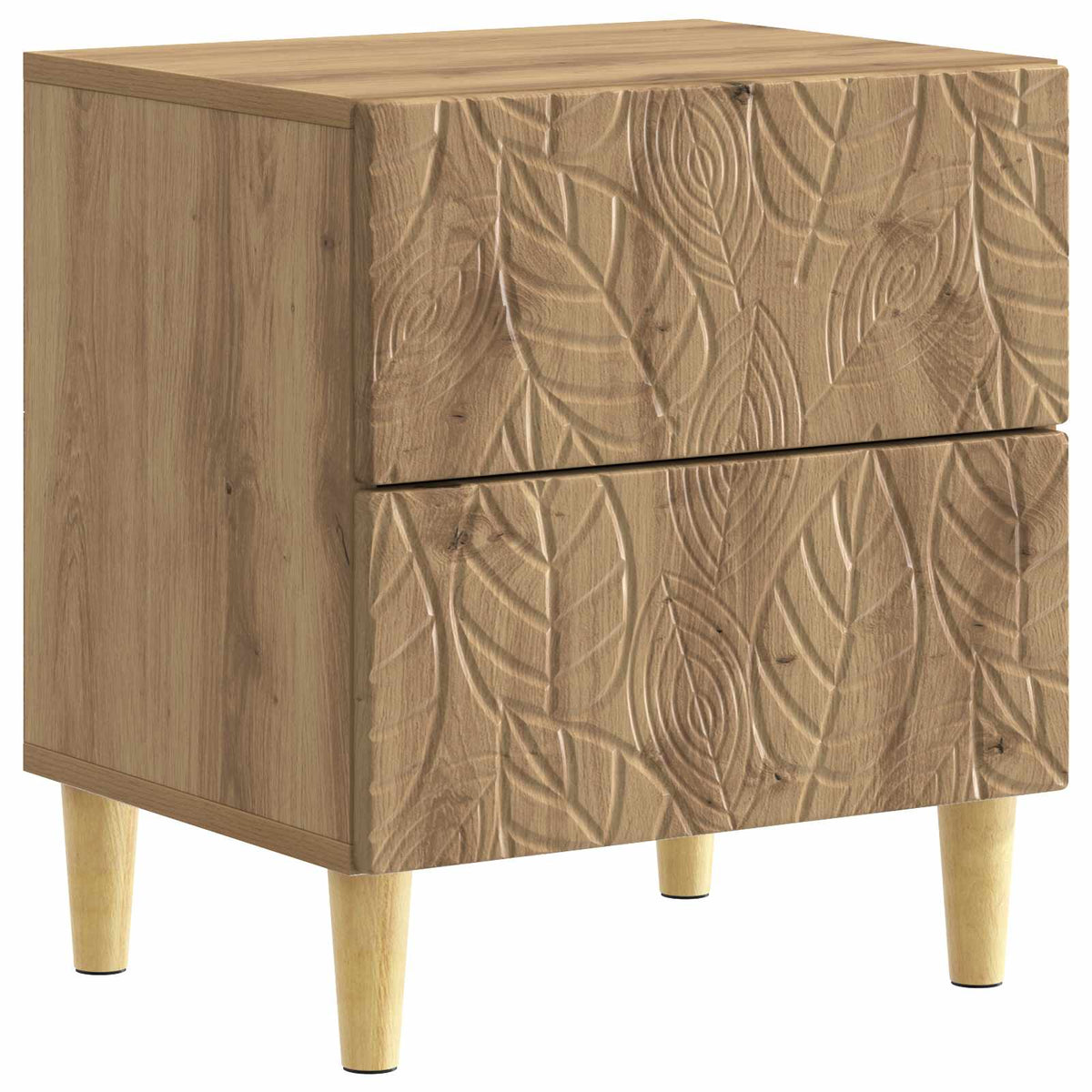 Sengebord 2 stk. Artisan-eg 43 x 34,5 x 48 cm Konstrueret træ