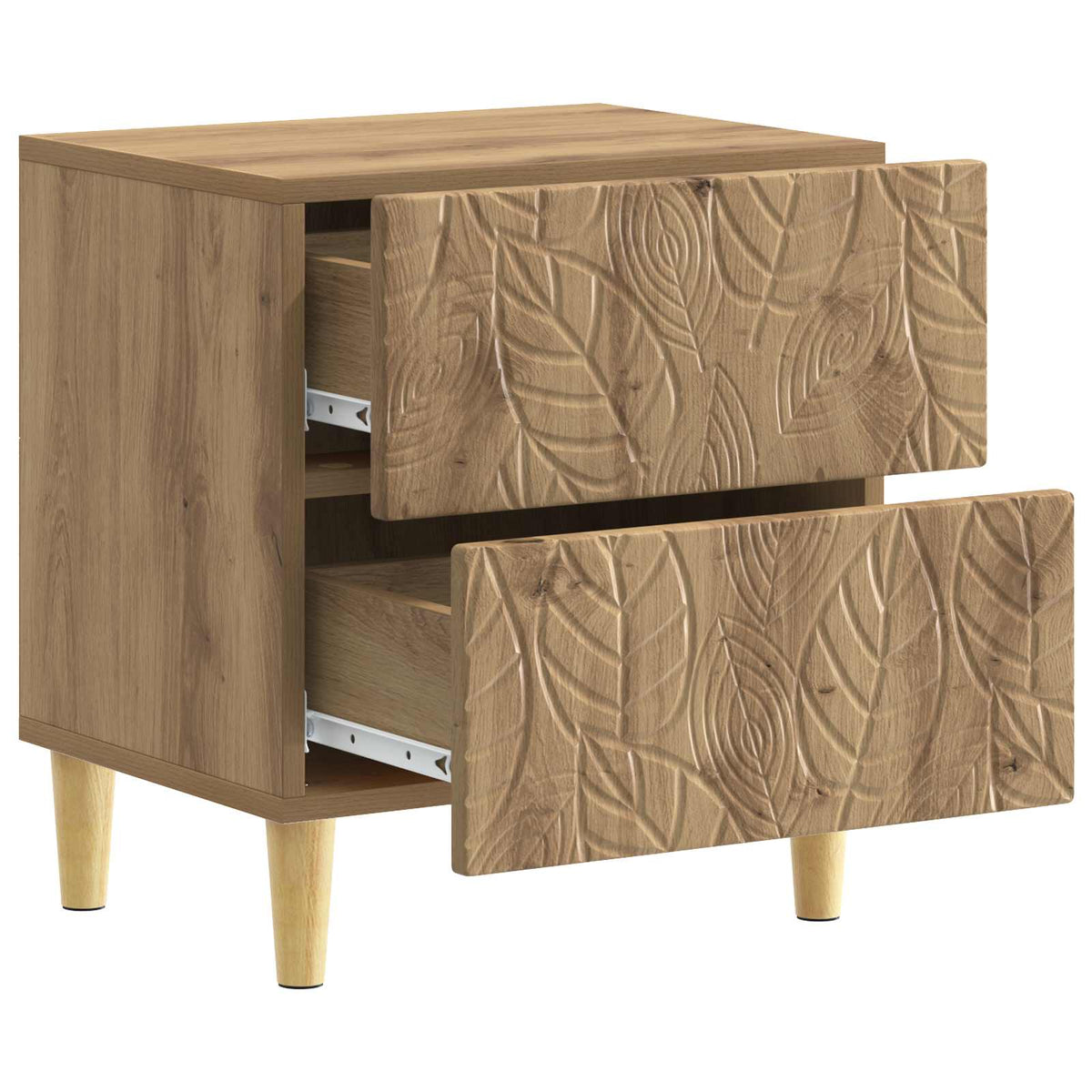 Sengebord 2 stk. Artisan-eg 43 x 34,5 x 48 cm Konstrueret træ
