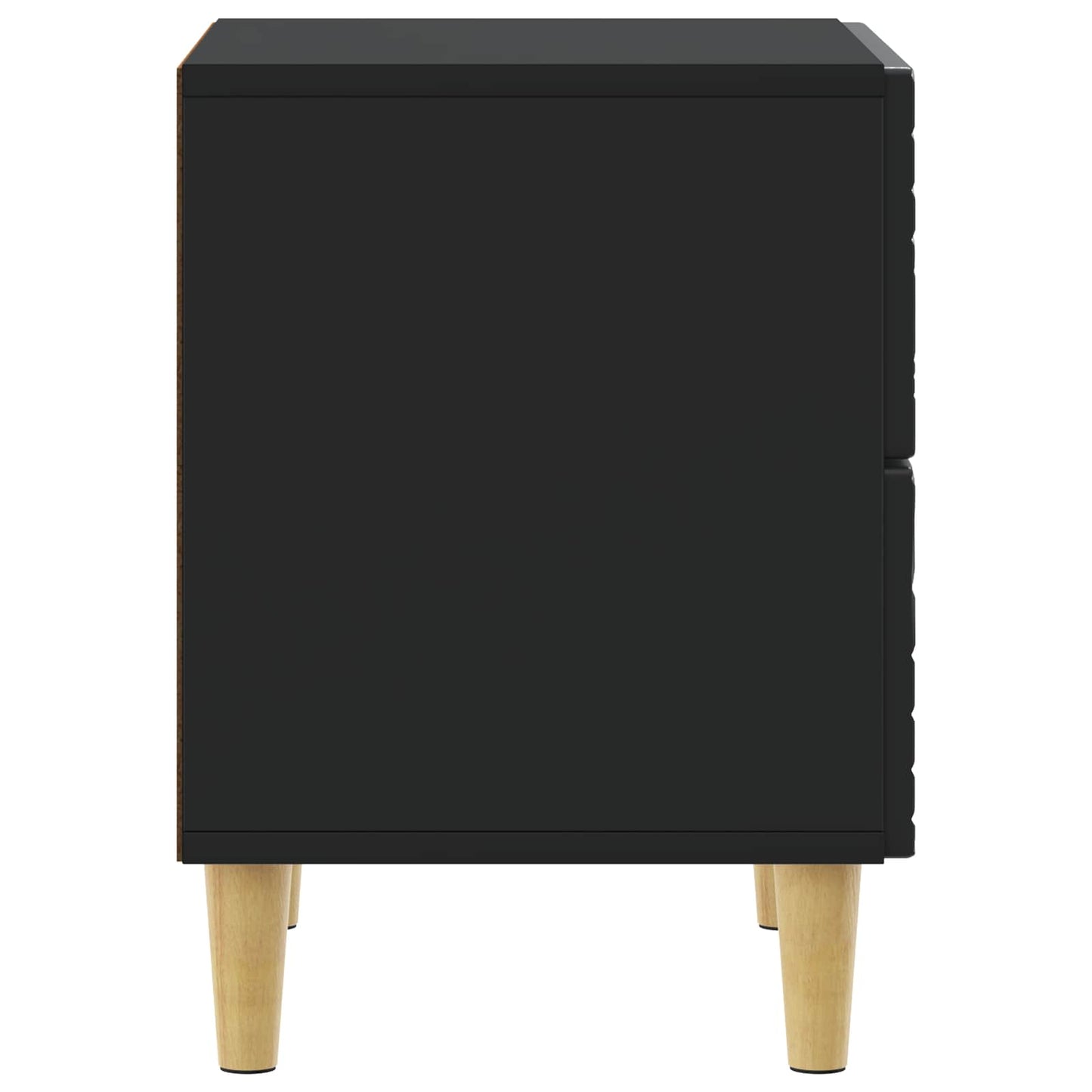 Sengebord Sort 62 x 34,5 x 48 cm Konstrueret træ