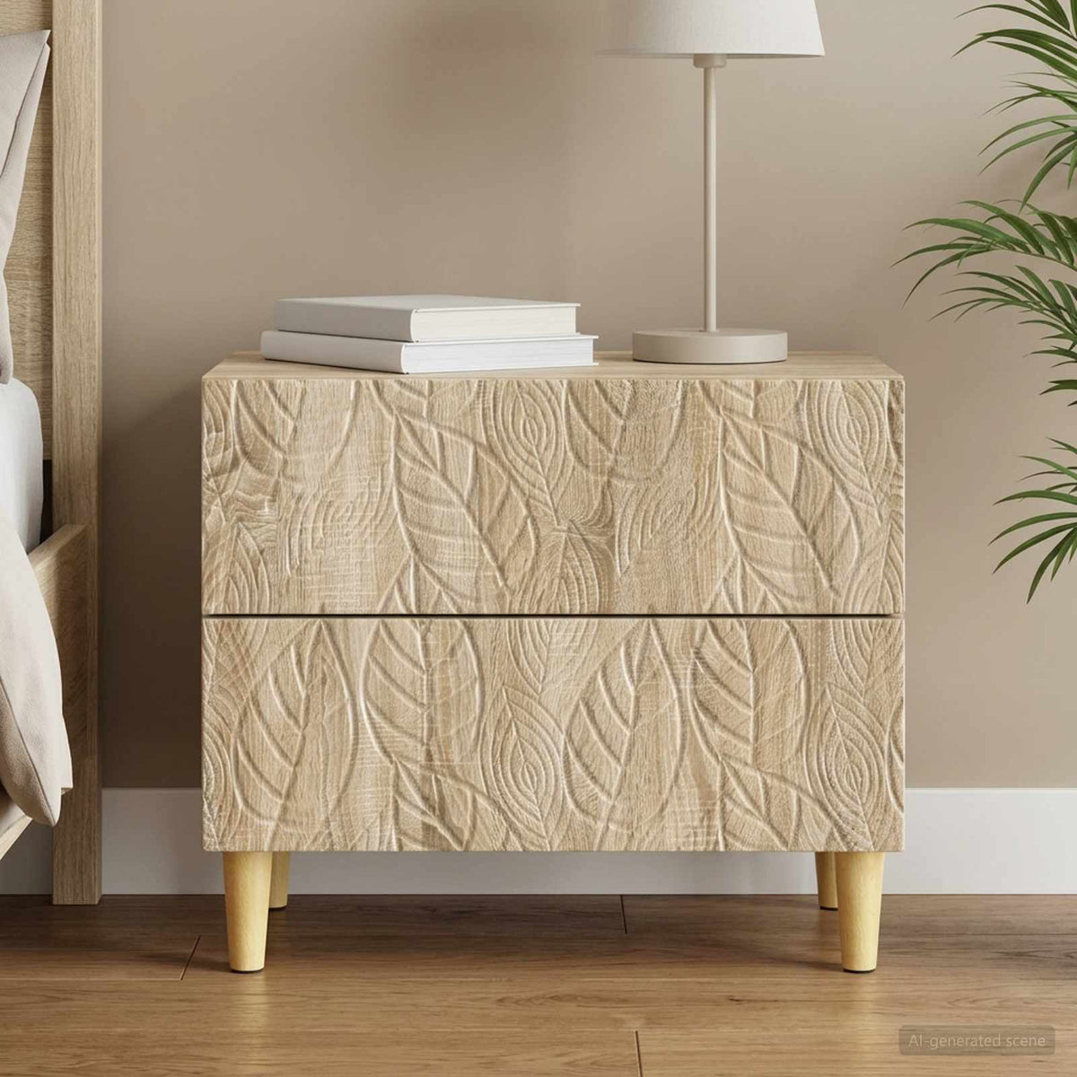 Sengebord Sonoma-eg 62 x 34,5 x 48 cm Konstrueret træ