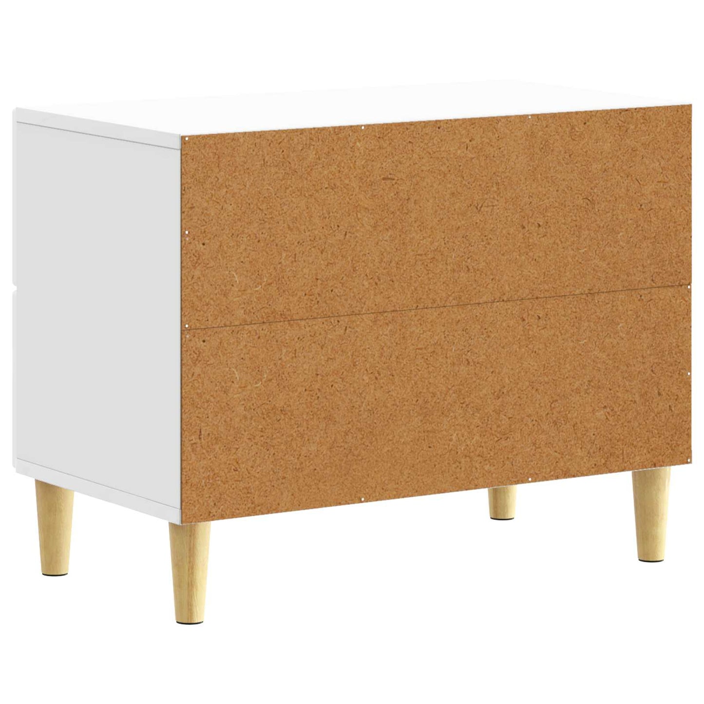 Sengebord Hvid højglans 62 x 34,5 x 48 cm Konstrueret træ