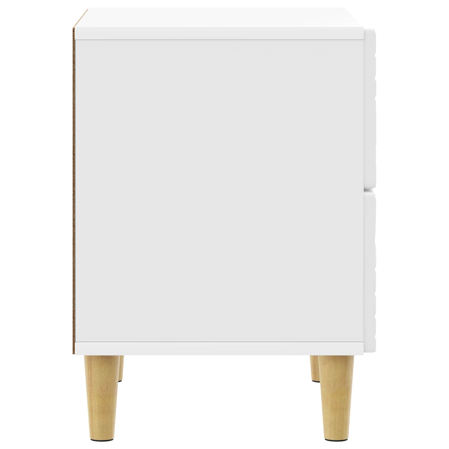 Sengebord Hvid højglans 62 x 34,5 x 48 cm Konstrueret træ