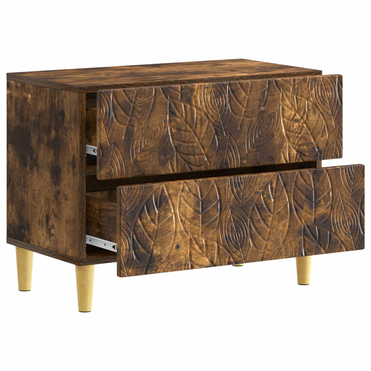 Sengebord Røget eg 62 x 34,5 x 48 cm Konstrueret træ