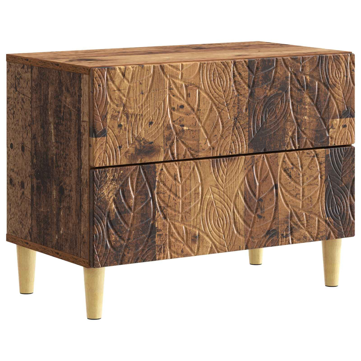 Sengebord Gammelt træ 62 x 34,5 x 48 cm Konstrueret træ