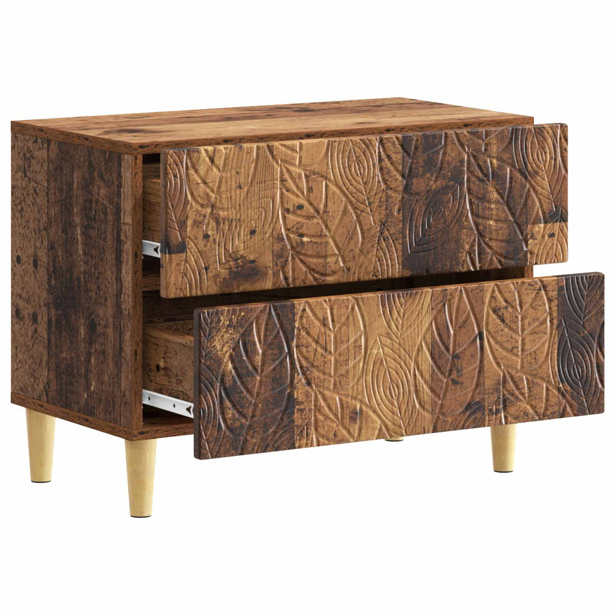 Sengebord Gammelt træ 62 x 34,5 x 48 cm Konstrueret træ