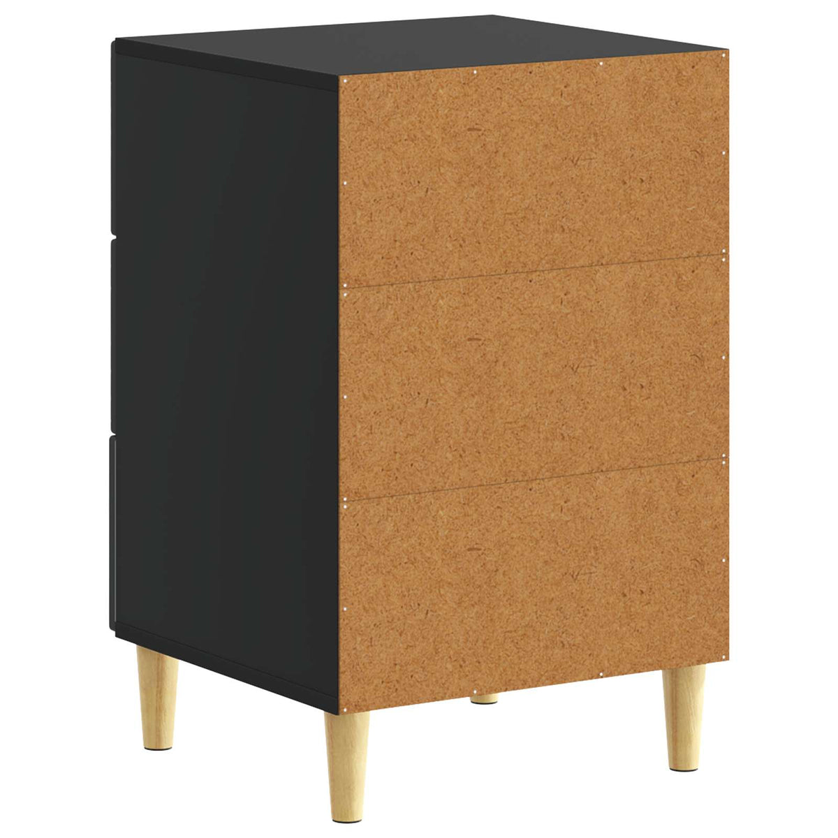 Sengebord Sort 43 x 39,5 x 66,5 cm Konstrueret træ