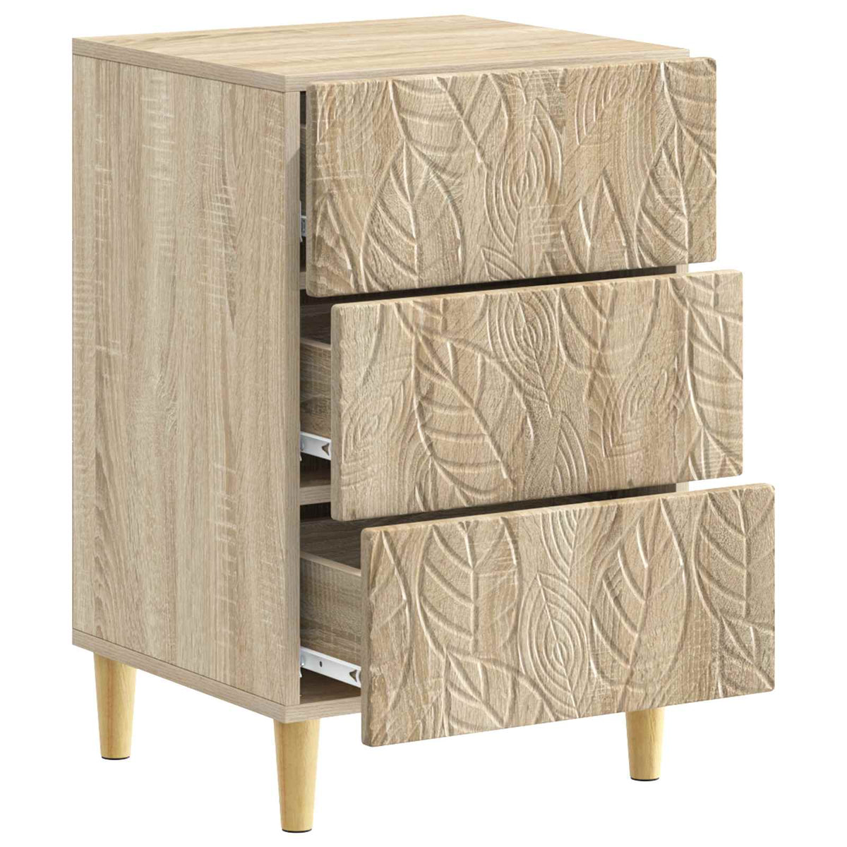 Sengebord Sonoma-eg 43 x 39,5 x 66,5 cm Konstrueret træ