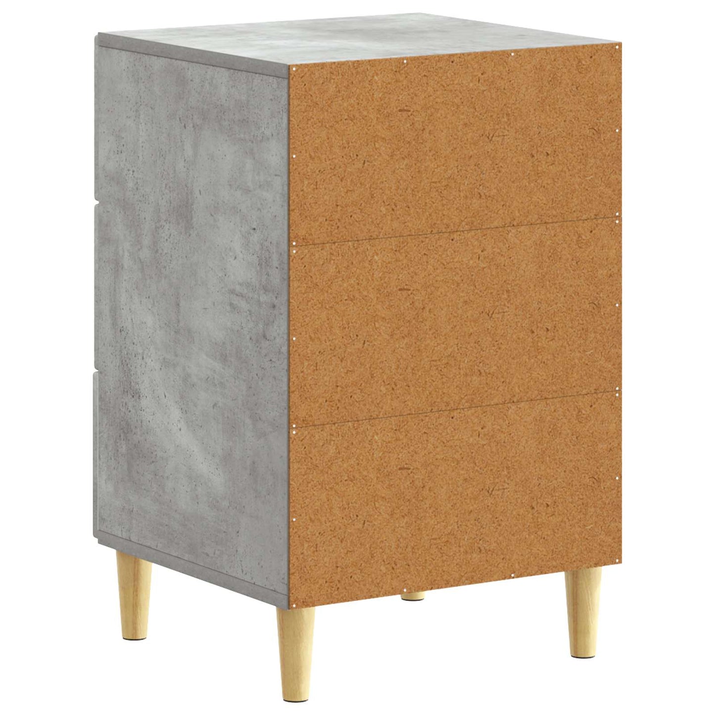 Sengebord Betongrå 43 x 39,5 x 66,5 cm Konstrueret træ