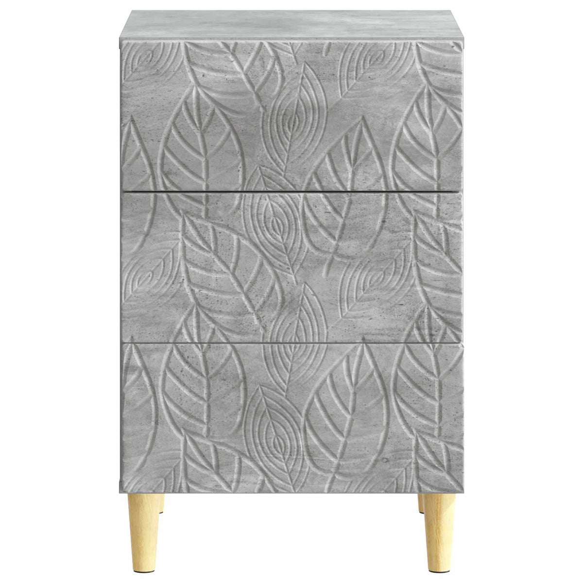 Sengebord Betongrå 43 x 39,5 x 66,5 cm Konstrueret træ