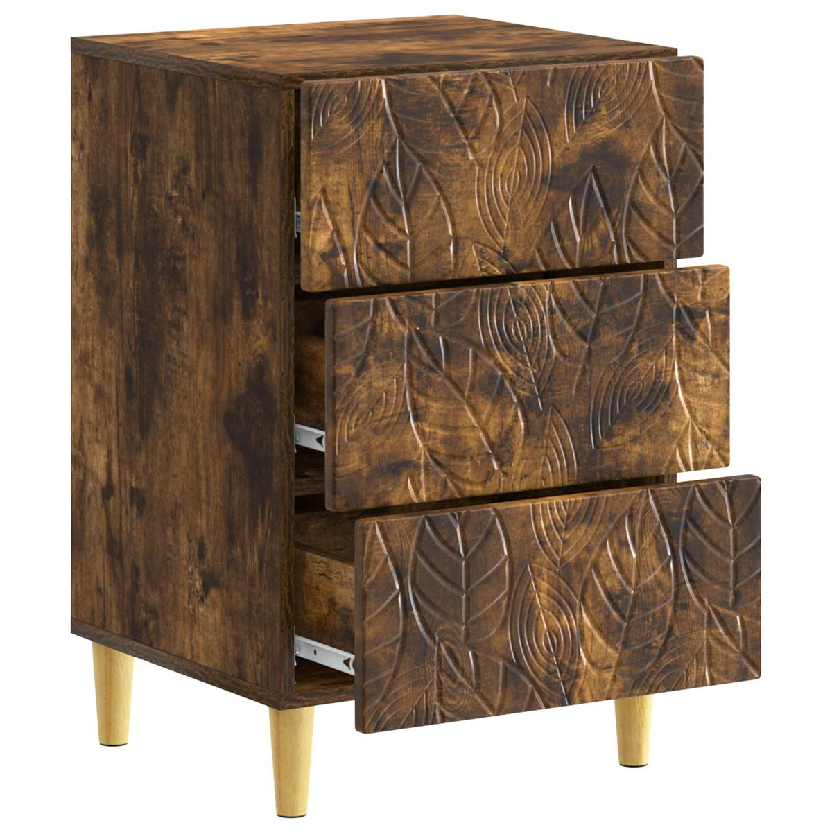 Sengebord Røget eg 43 x 39,5 x 66,5 cm Konstrueret træ