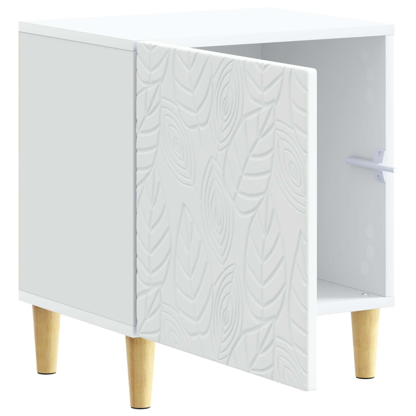 Sengebord 2 stk. Hvid 43 x 34,5 x 50 cm Konstrueret træ