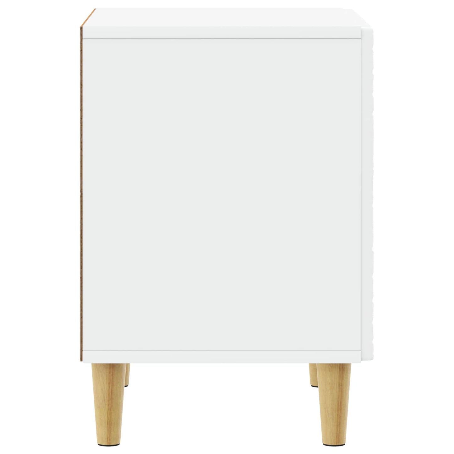 Sengebord 2 stk. Hvid 43 x 34,5 x 50 cm Konstrueret træ