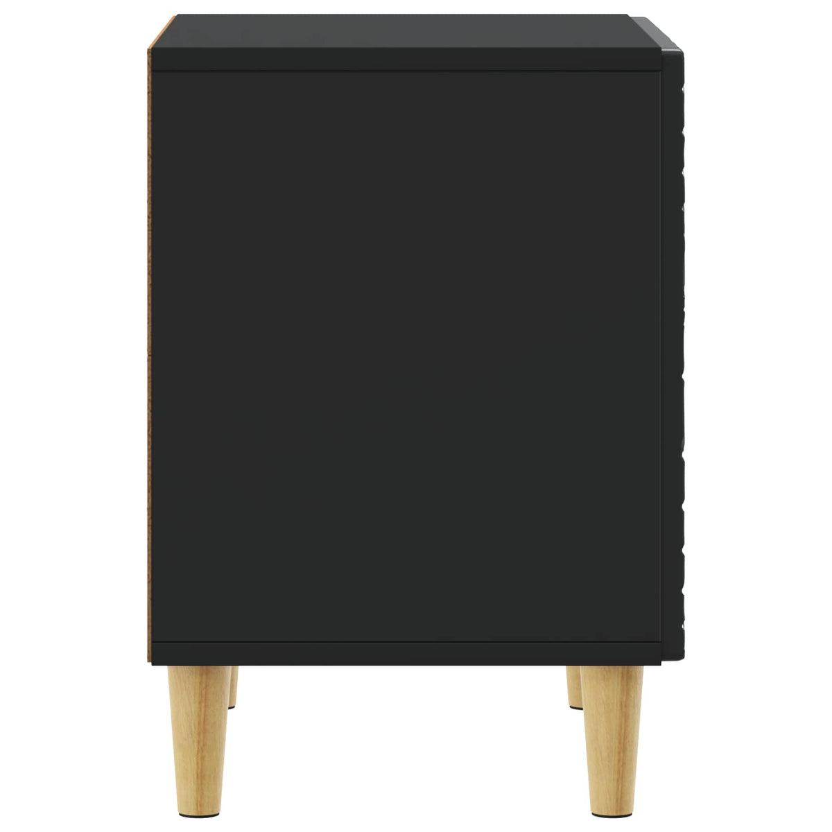 Sengebord Sort 43 x 34,5 x 50 cm Konstrueret træ