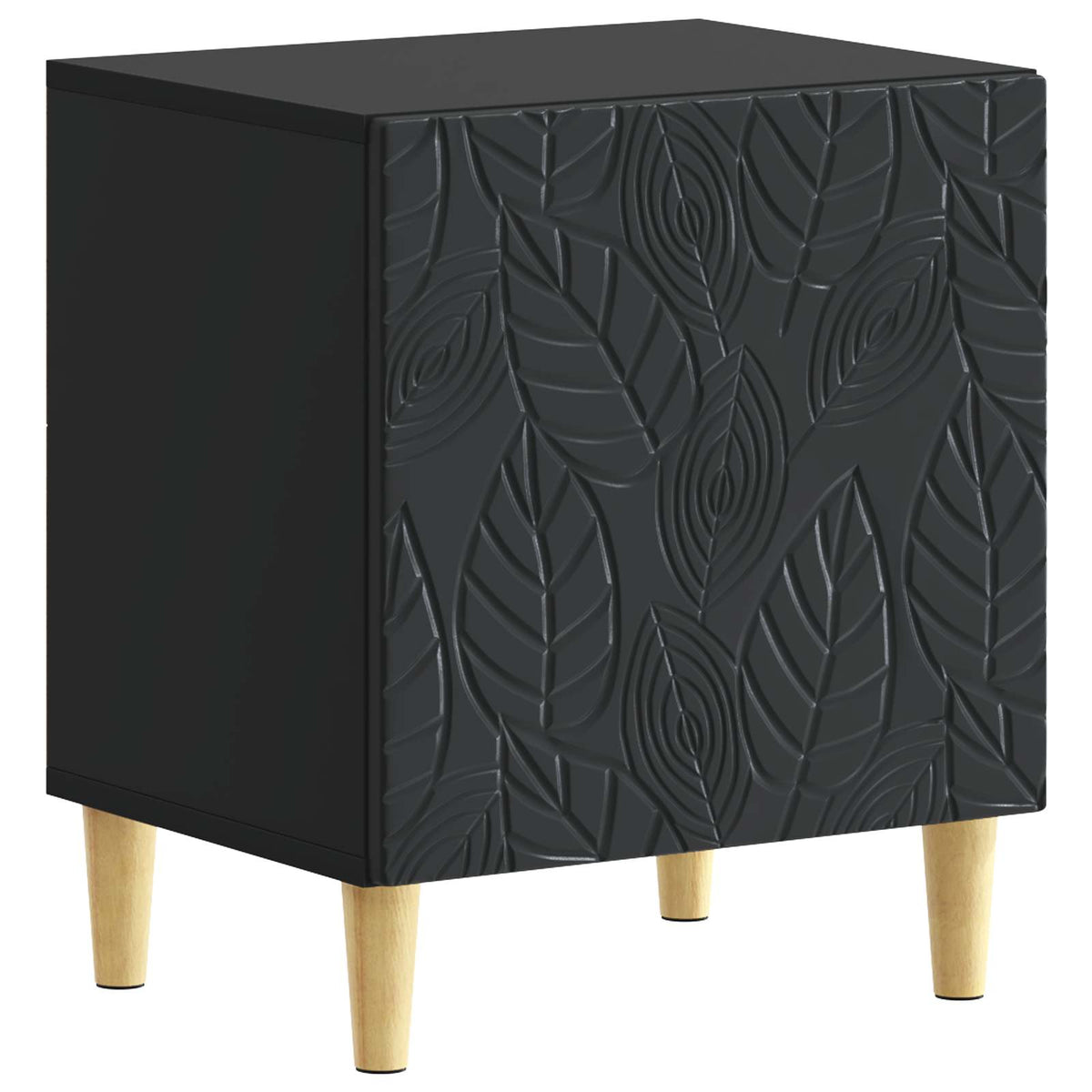 Sengebord 2 stk. Sort 43 x 34,5 x 50 cm Konstrueret træ