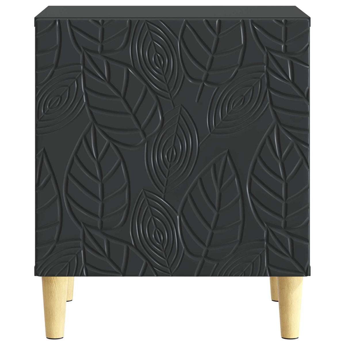 Sengebord 2 stk. Sort 43 x 34,5 x 50 cm Konstrueret træ