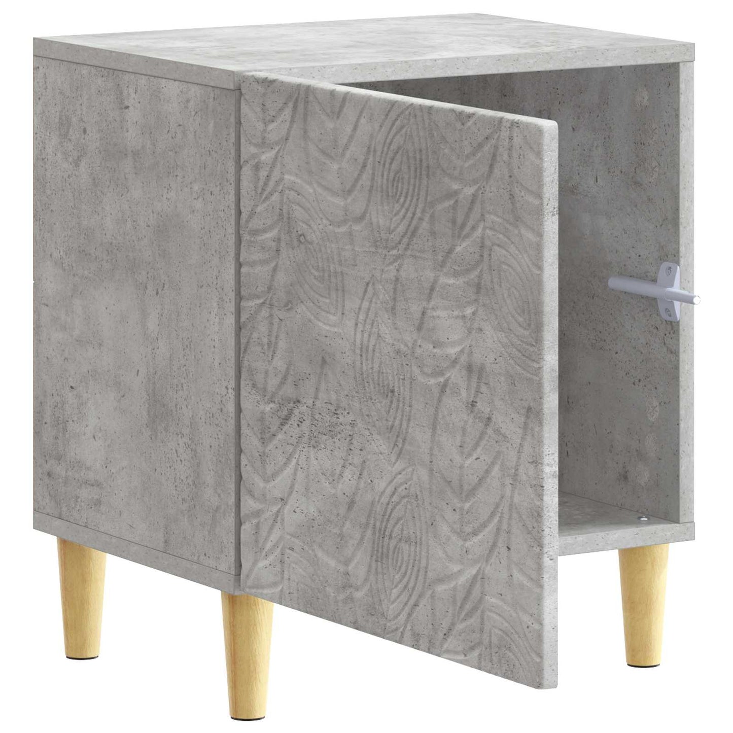 Sengebord 2 stk. Betongrå 43 x 34,5 x 50 cm Konstrueret træ