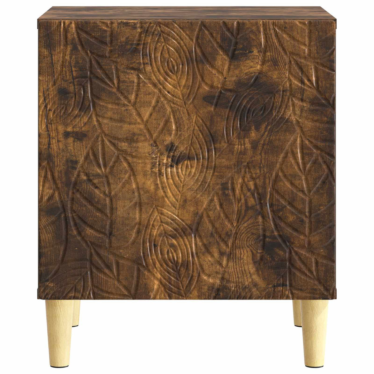 Sengebord 2 stk. Røget eg 43 x 34,5 x 50 cm Konstrueret træ