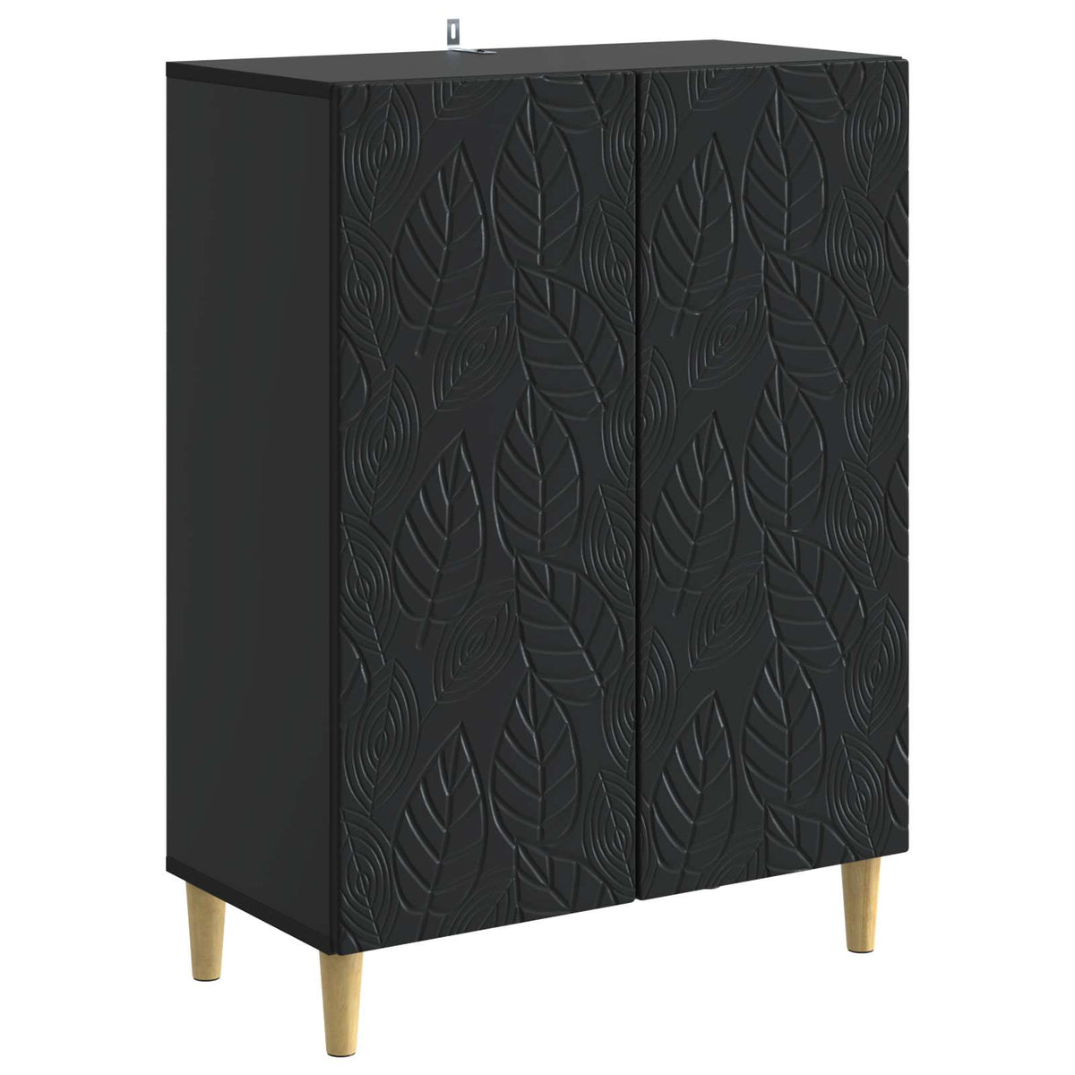 Sideboard Sort 66 x 34,5 x 90 cm Konstrueret træ