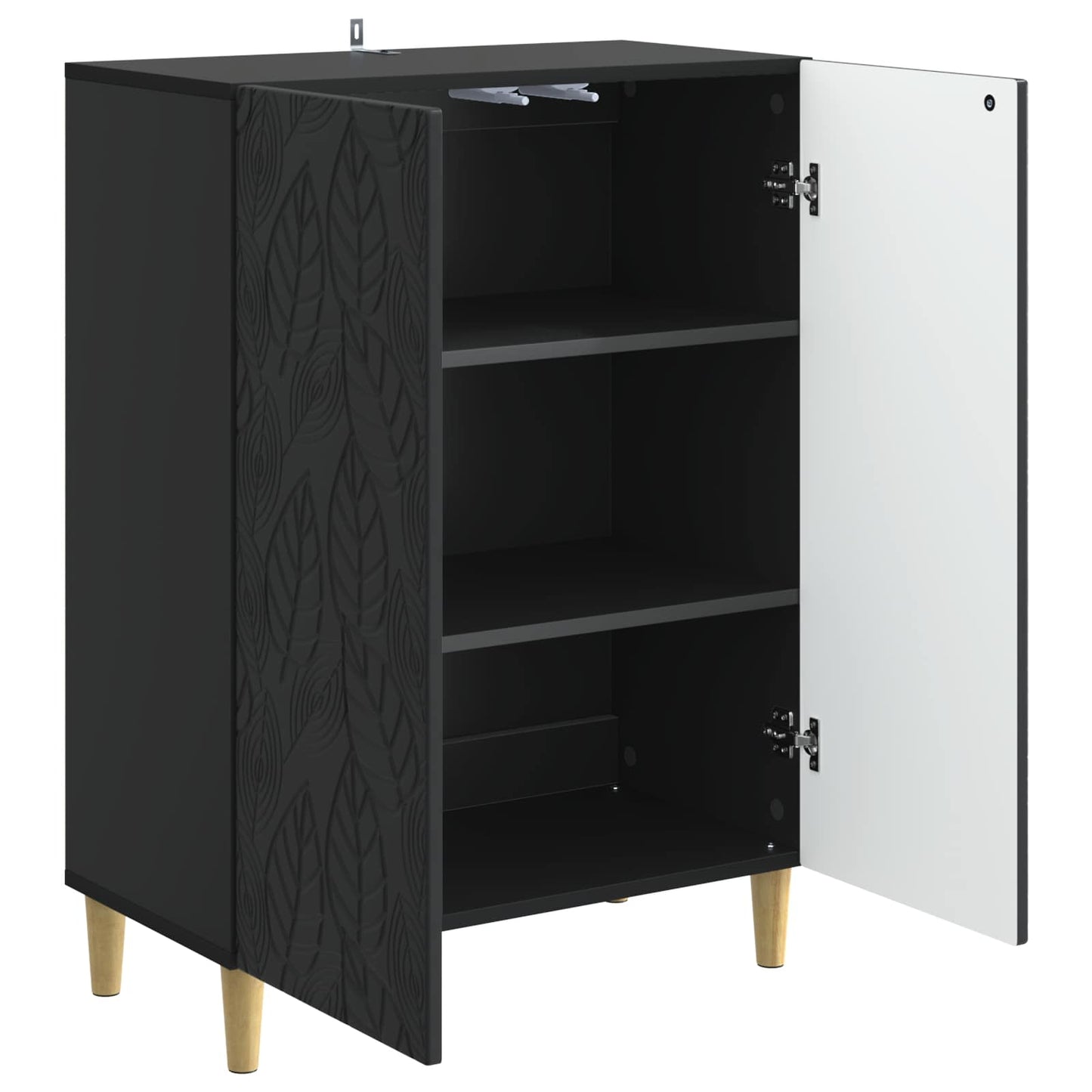 Sideboard Sort 66 x 34,5 x 90 cm Konstrueret træ