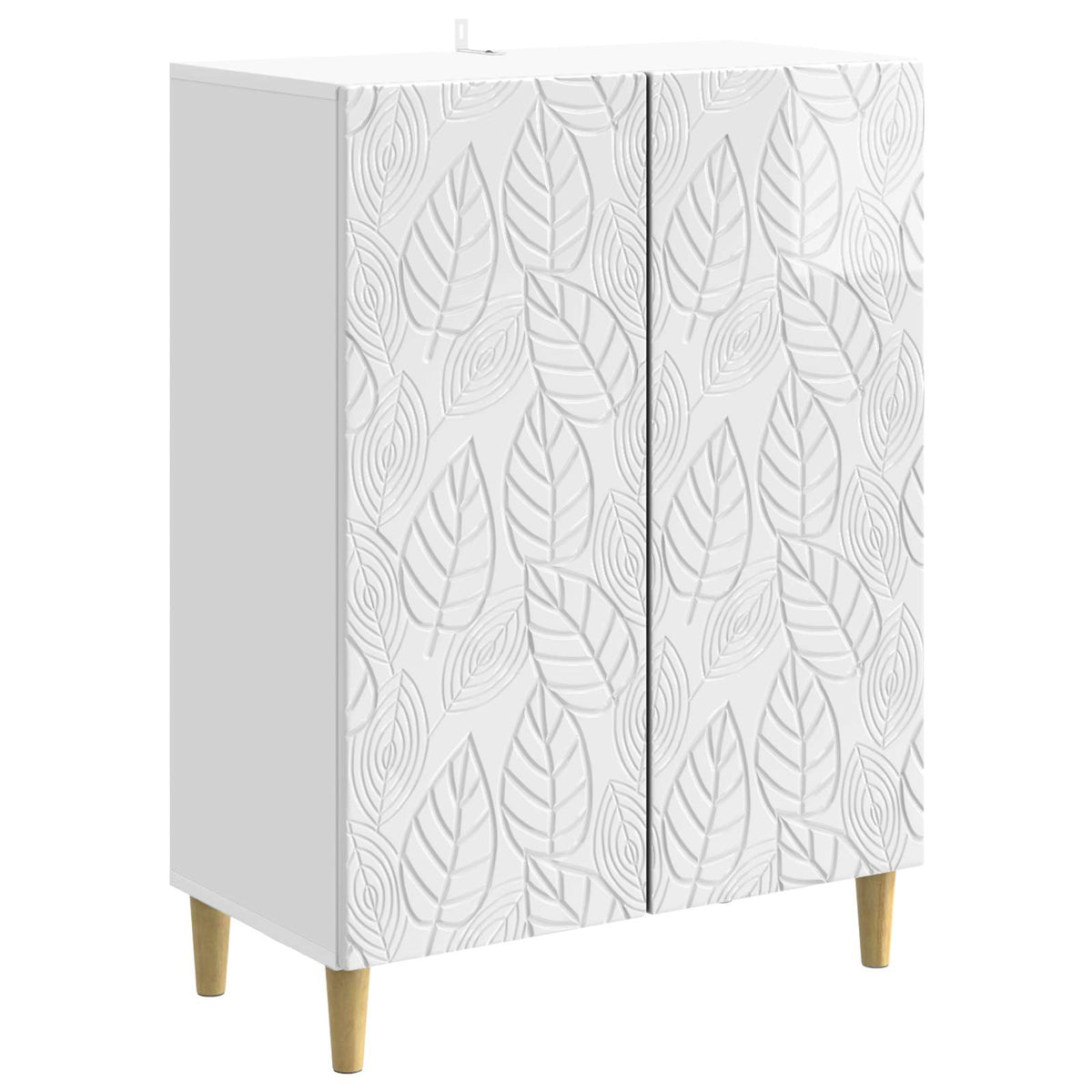 Sideboard Hvid højglans 66 x 34,5 x 90 cm Konstrueret træ