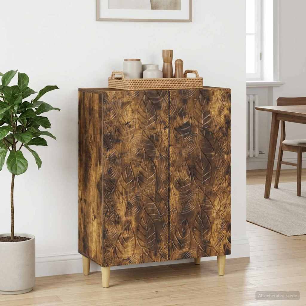 Sideboard Røget eg 66 x 34,5 x 90 cm Konstrueret træ