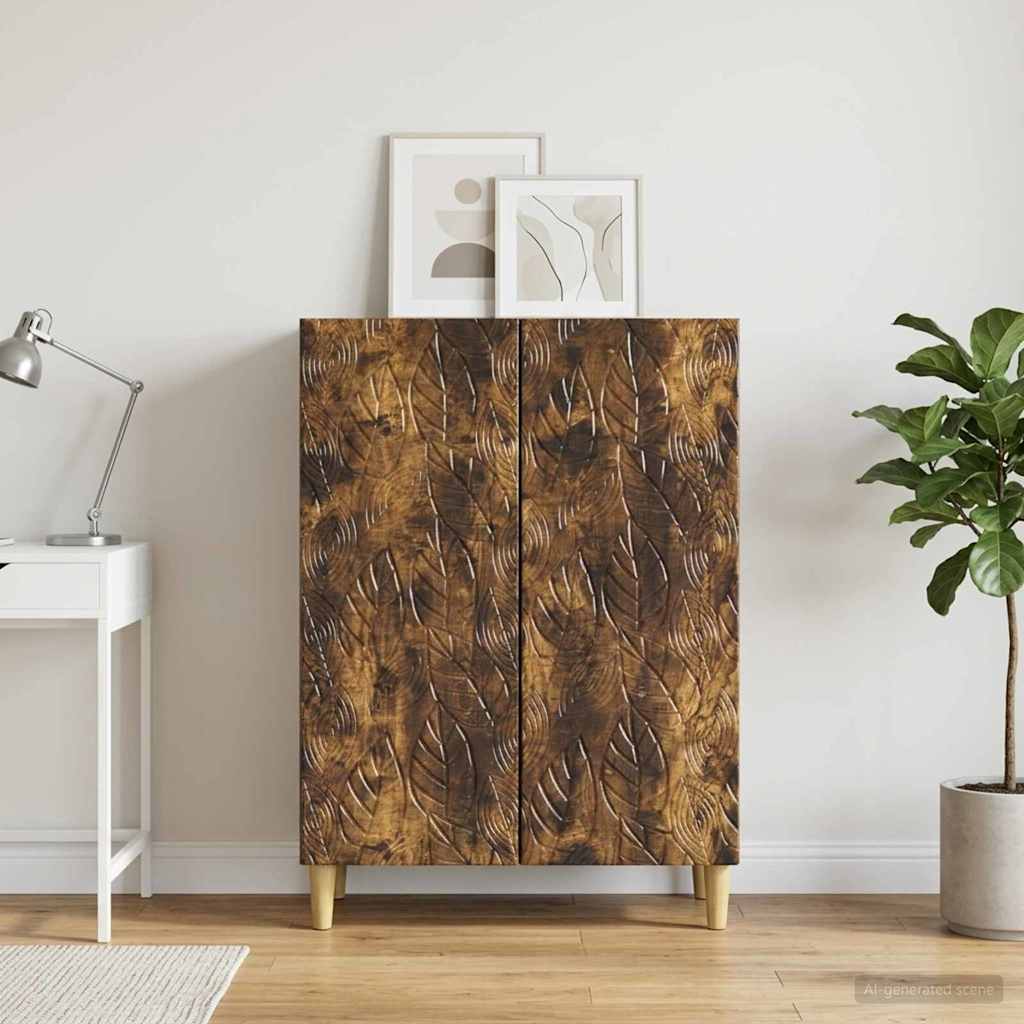 Sideboard Røget eg 66 x 34,5 x 90 cm Konstrueret træ