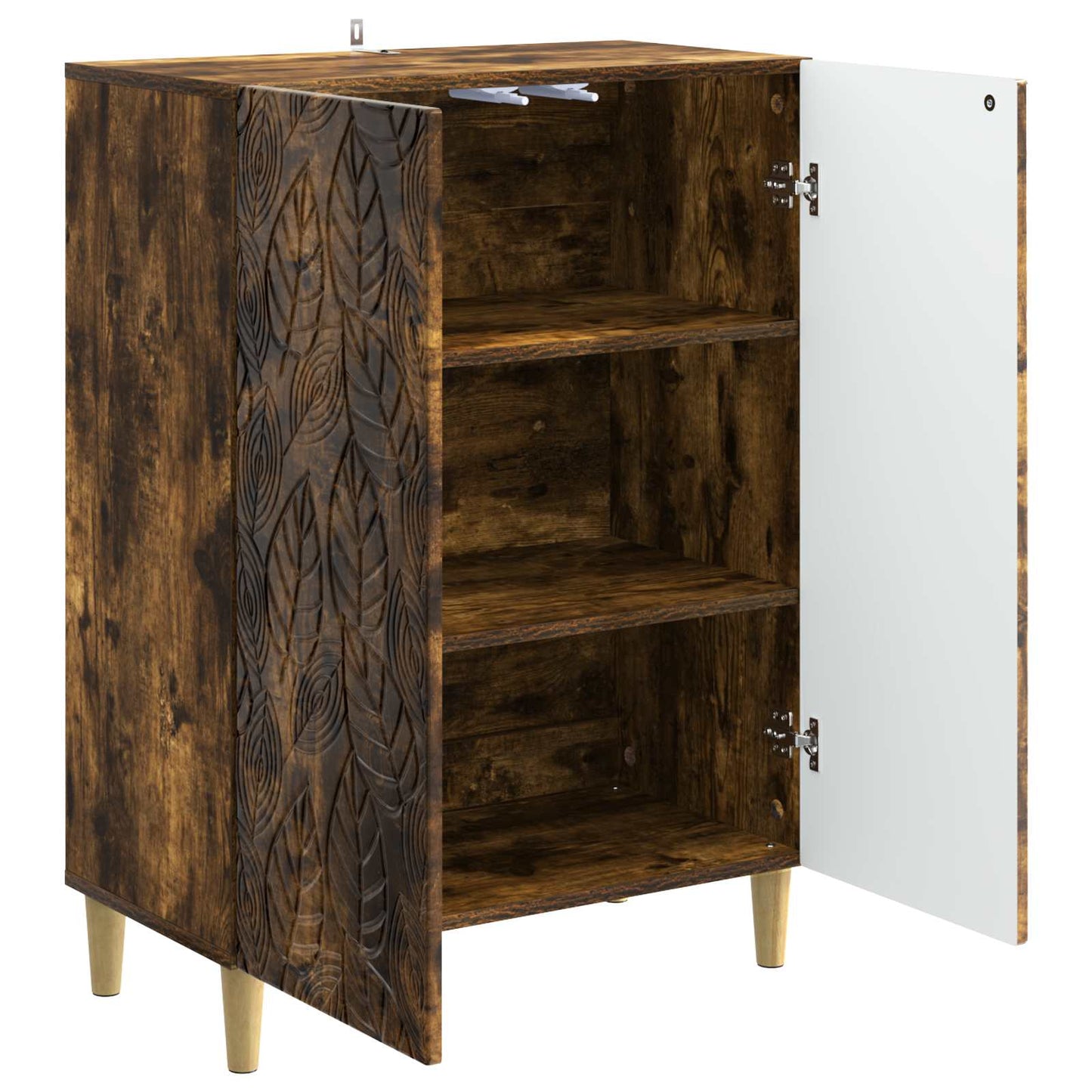 Sideboard Røget eg 66 x 34,5 x 90 cm Konstrueret træ
