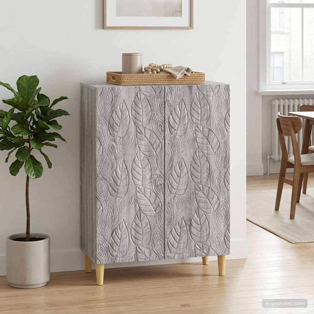 Sideboard Grå Sonoma 66 x 34,5 x 90 cm Konstrueret træ