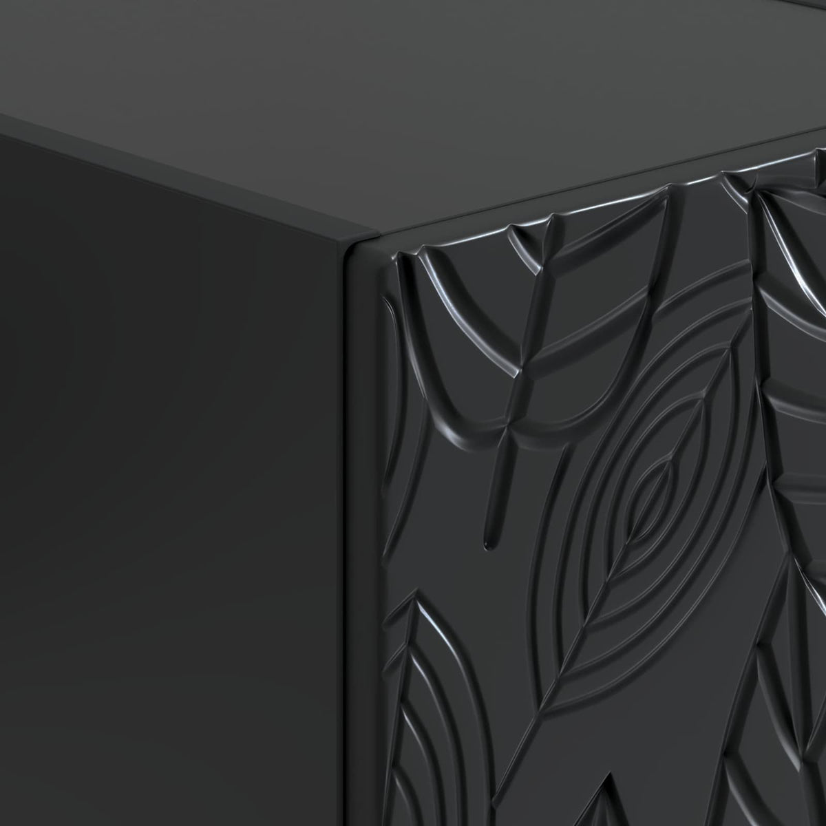 Sideboard Sort 33 x 34,5 x 90 cm Konstrueret træ