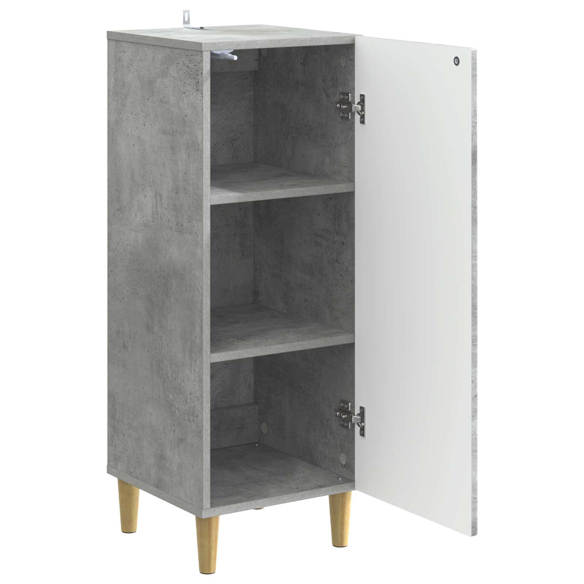Sideboard Betongrå 33 x 34,5 x 90 cm Konstrueret træ