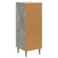 Sideboard Betongrå 33 x 34,5 x 90 cm Konstrueret træ